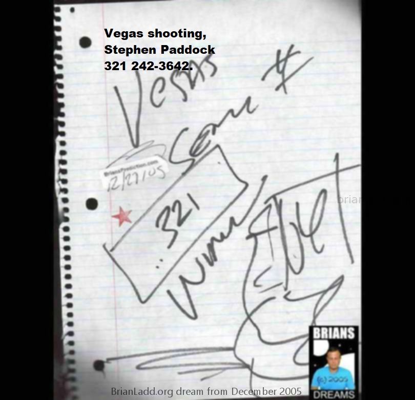 Dec 2005  Vegas Shooting, Stephen Paddock 321 242-3642 - Dream Number 743 December 2005...
Vegas Shooting, Stephen Paddock 321 242-3642. - Dream Number 743 December 2005
