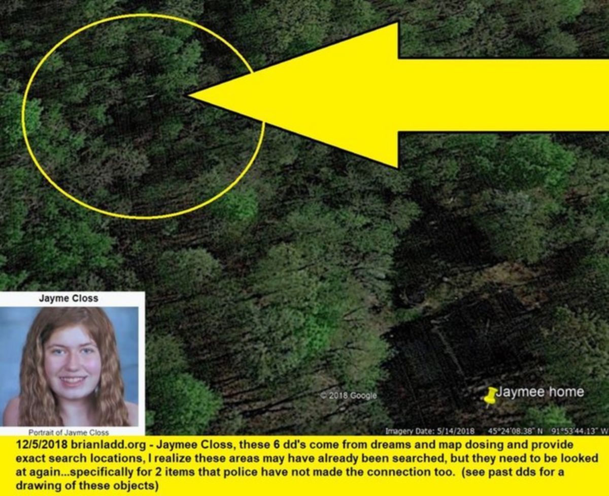 11413 5 December 2018 6 - 12/5/2018  - Jaymee Closs, These 6 Dd'S Come From Dreams And Map Dosing And Provide Exact...
12/5/2018  - Jaymee Closs, These 6 Dd'S Come From Dreams And Map Dosing And Provide Exact Search Locations, I Realize These Areas May Have Already Been Searched, But They Need To Be Looked At Again  Specifically For 2 Items That Police Have Not Made The Connection Too.  (see Past Dds For A Drawing Of These Objects)  Dream Number 11413 5 December 2018 6 Psychic Prediction
