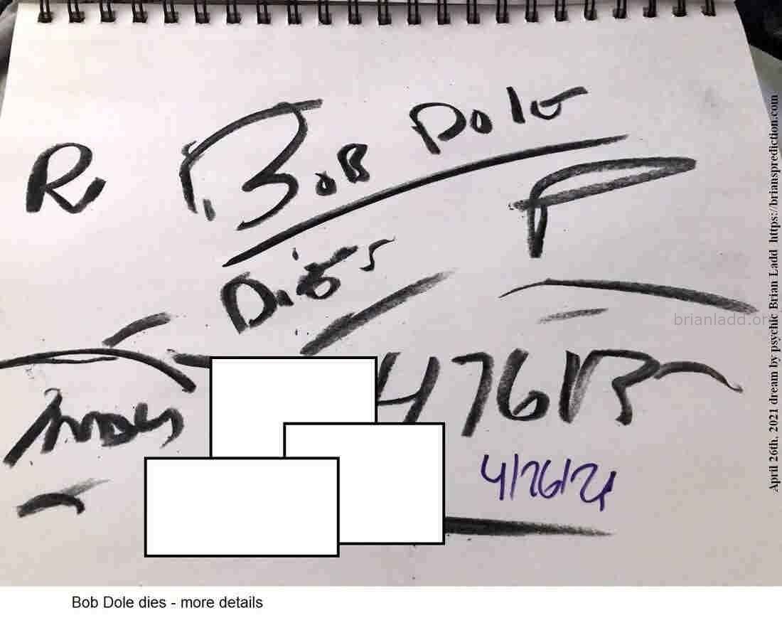 14790 26 April 2021 1 - Bob Dole Dies - More Details....
Bob Dole Dies - More Details.
